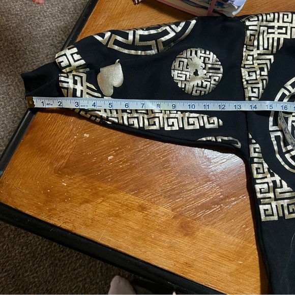 Vintage Bonnie and Bill New York Black & Gold Top Size Large Metallic Boujee‎ - Picture 9 of 10